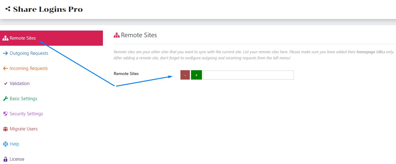 Remote Sites Share Logins