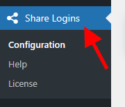 Share Logins on WordPress dashboard