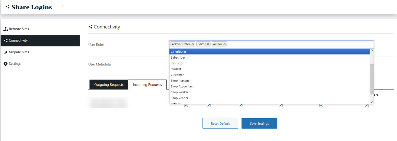 Sync user roles using Share Logins