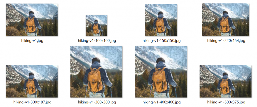 Different Image Sizes generated in WordPress