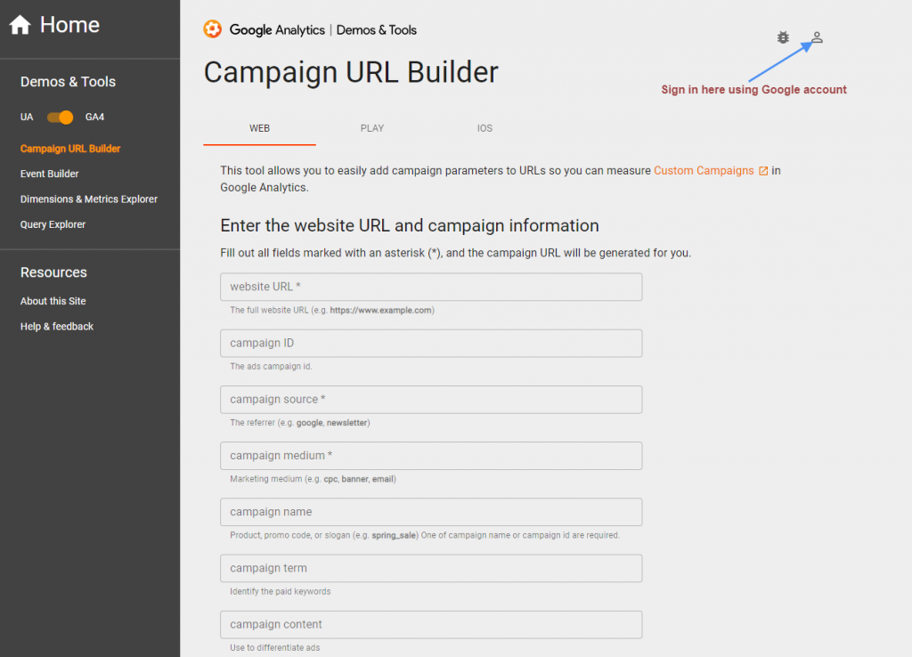 Campaign Builder using UTM parameters