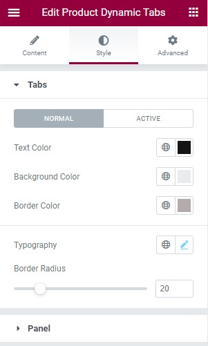 Design Product Dynamic Tabs by CoDesigner