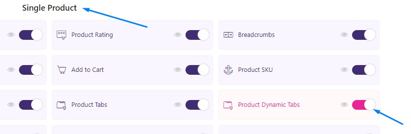 Enable Product Dynamic Tabs from CoDesigner dashboard - Widget section