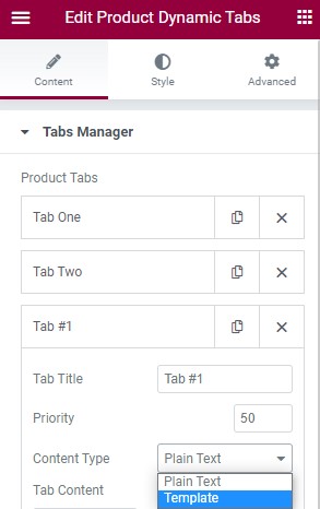 Tab Contents