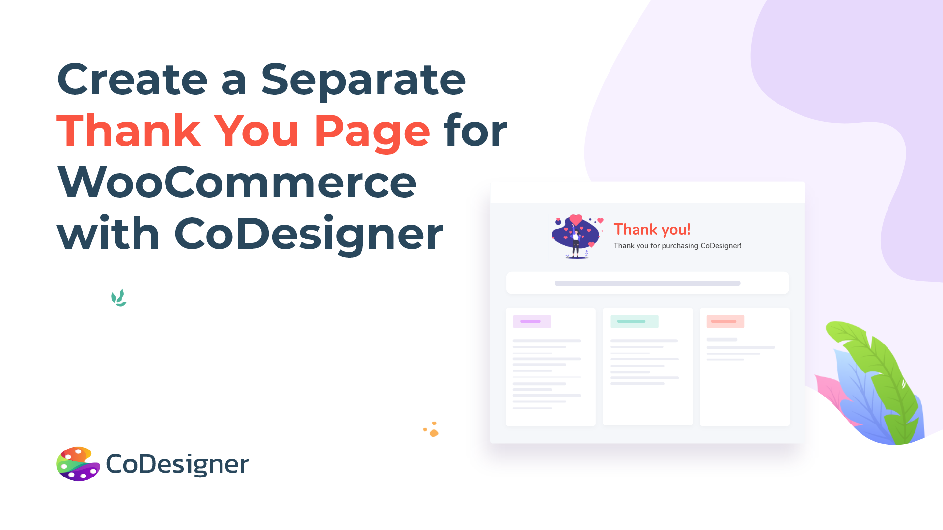 How to create separate WooCommerce “Thank You” page with CoDesigner (2024)