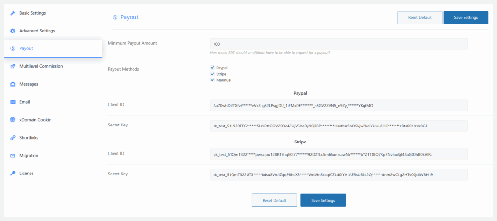 WC Affiliate- PayPal and Stripe