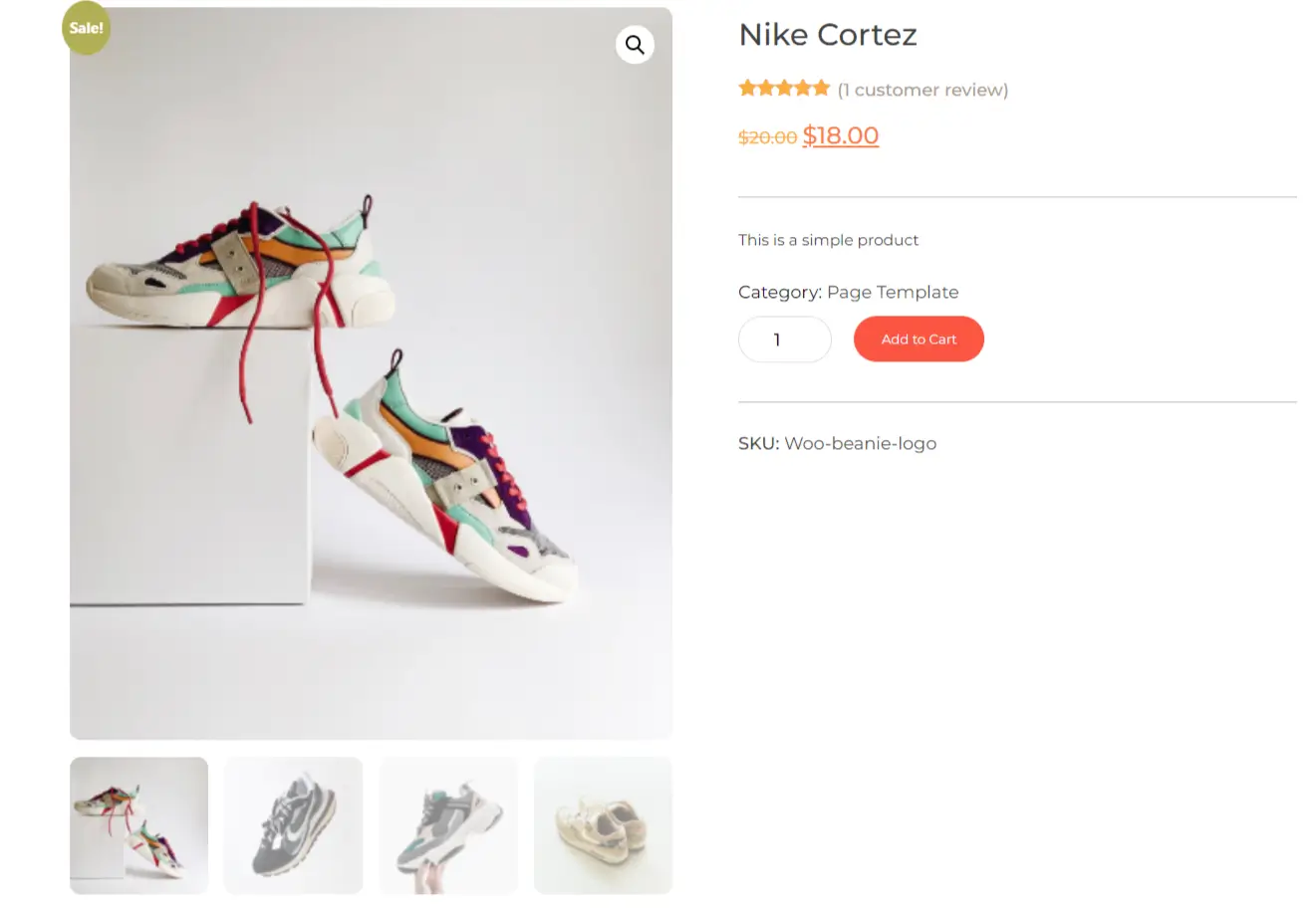 Nike Cortez WooCommerce Template 