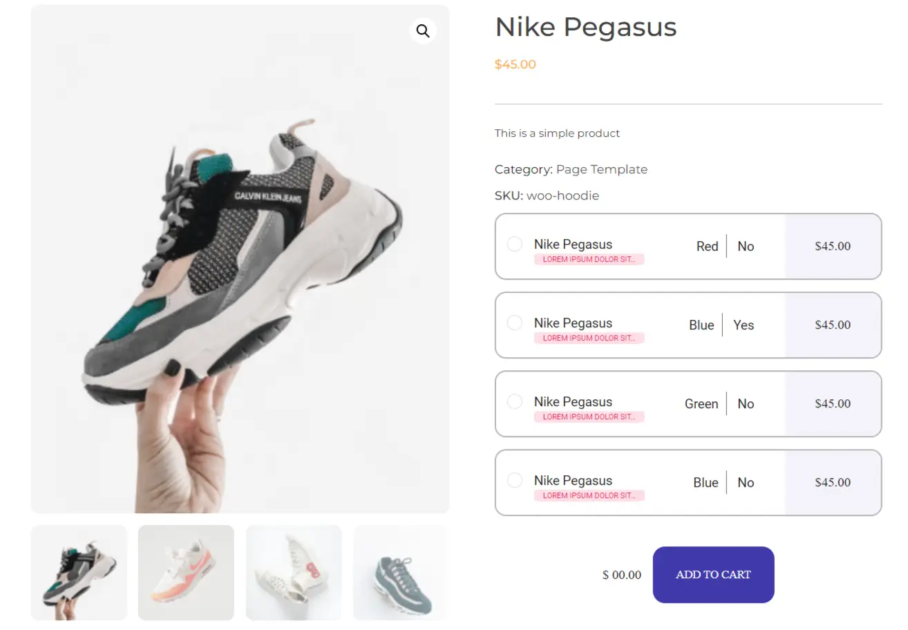 Nike Pegasus WooCommerce Template