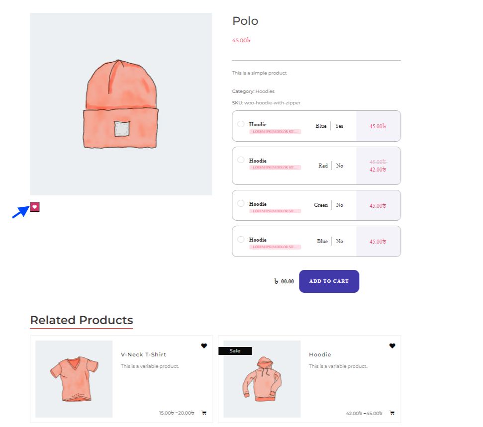 Add the Wishlist Button to Single Product Page