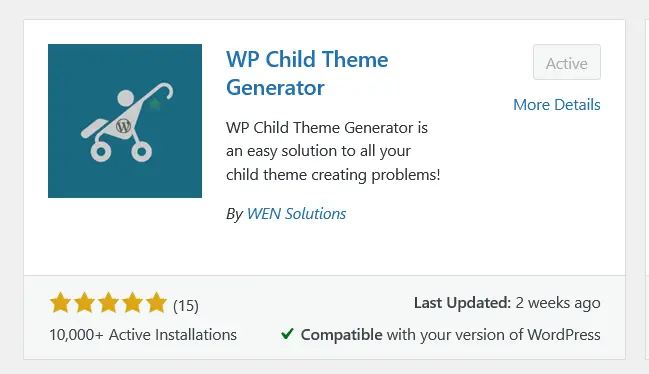 wp-child-theme-generator