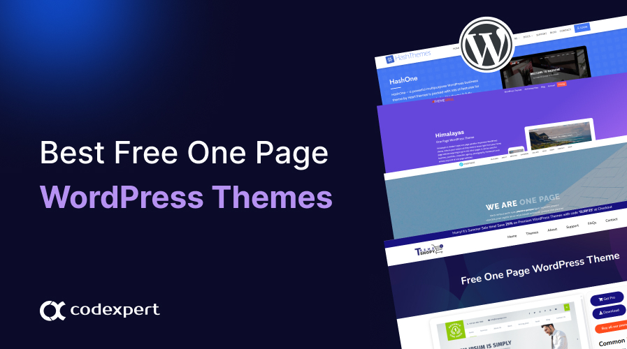 One Page Website Themes for WordPress