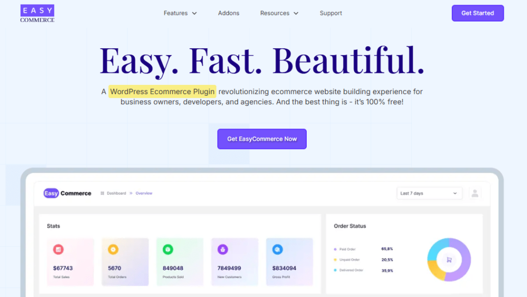 EasyCommerce Homepage