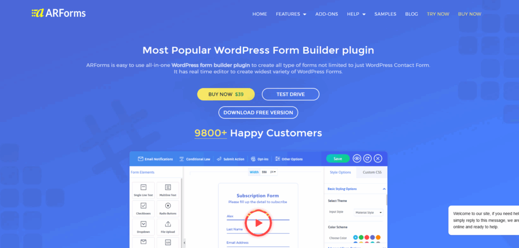 ARForms homepage