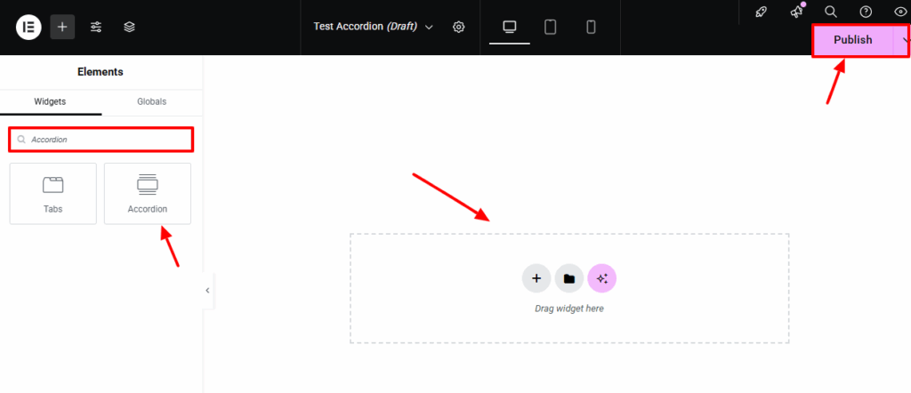 Add accordion widget