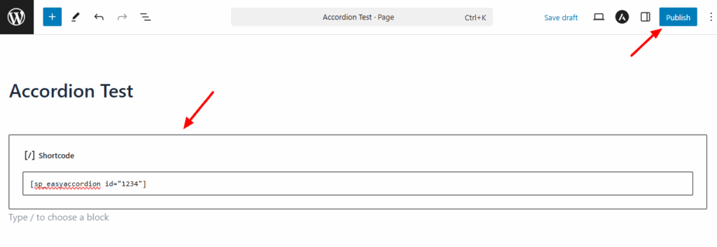Add accordion in WordPress