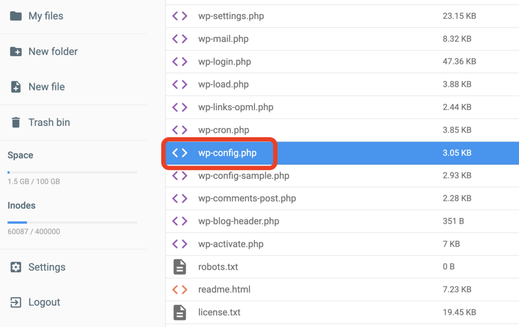 edit the wp-config file.