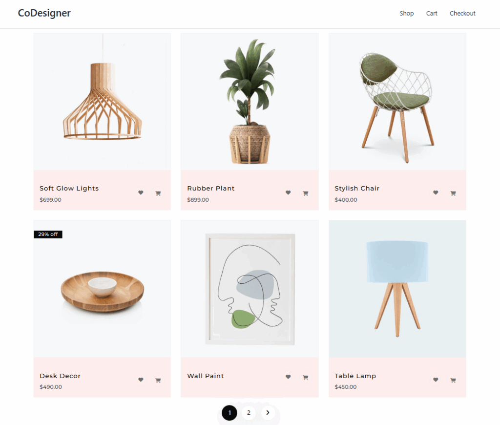 custom shop page WooCommerce