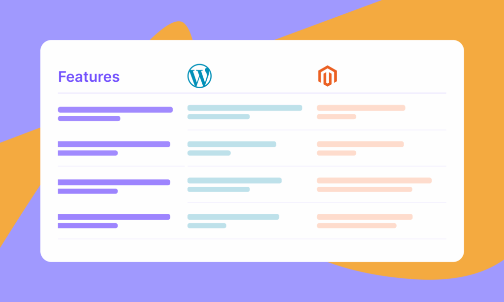 WordPress vs Magento features differences.