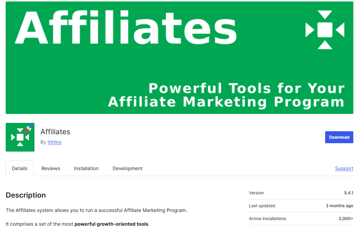 Affiliates – WordPress plugin _ WordPress.org